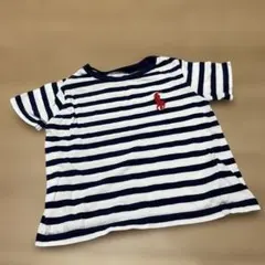 Ralph Lauren ストライプ Tシャツ　ネイビー　ホワイト