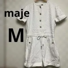 maje 半袖ミニワンピース 可愛い ホワイト 38(M)