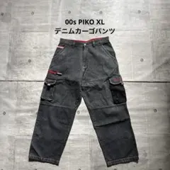 00s OLD PIKO デニムカーゴパンツ マルチポケット ギミック Y2Kのサムネイル