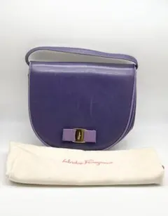 サルヴァトーレ フェラガモ ヴァラレザー ２WAY　ショルダーバッグ パープル