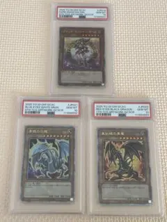 ブラックマジシャンガール 青眼の白龍 真紅眼のき黒竜 25 PSA10 3連番