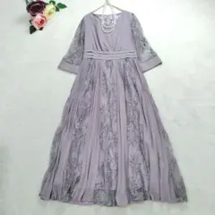 美品✨アサクラ ワンピース パーティードレス 結婚式 くすみカラー