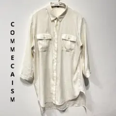 COMME CA ISM ホワイト長袖シャツ Sサイズ　レディース　クリーム色