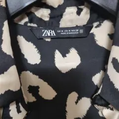 ZARA レオパード柄 　ブラウス　長袖シャツ　Мサイズ