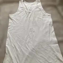 ホワイト タンクトップ ランニングシャツ　Lサイズ