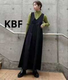 美品✨KBF BIGプリーツジャンパースカート ワンピース 2wayブラック