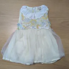 petit main 70サイズ 花柄チュールロンパース