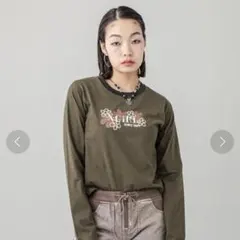 Xgirl 長袖 Tシャツ 花 フラワー