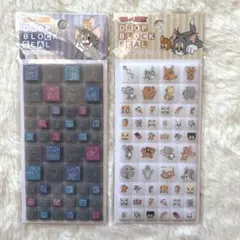 トムとジェリー　ドロップブロックシール　タイルシール　２個セット