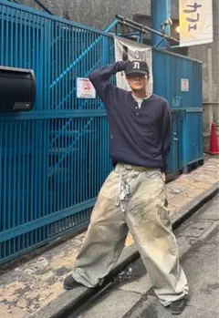 ユニセックス) ボタンレイヤードニット