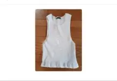 最終値下げ ZARA ザラ タンクトップ 白のサムネイル