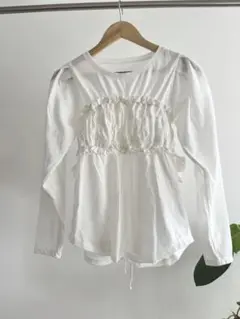ビスチェドッキングロングTシャツ　ホワイトのサムネイル