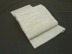 O こう中古美品 都手織八寸帯 夏物 波模様 ベージュ■N80520-29 K中古美品 都手織八寸帯 夏物 波模様 ベージュ□N80520-29 - メルカリ