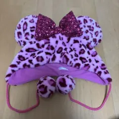 ピンクレオパードファンキャップ