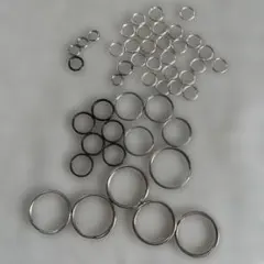 丸カン 二重リング 47個セット パーツ ハンドメイド まとめ売り