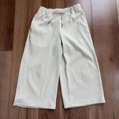 リブパンツ　リブプルオンワイドフレアパンツ　ワイドパンツ