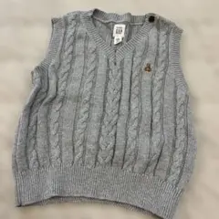 GAP ベビー ケーブルニットベスト 12-18ヶ月用 グレー