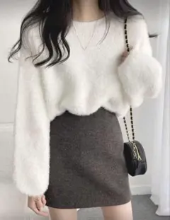 ニット 白