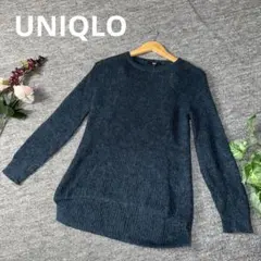 UNIQLOユニクロ　ニット　セーター　ブルー　Mサイズ　モヘヤ