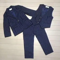 ネイビー ストライプ スーツセット