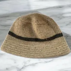 90s USA製 PILOT製　ニット クラッシャー ハット　ベージュ系ミックス