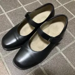 レディースパンプス　牛革ブラック