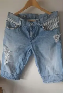 Fudge ダメージ加工 ハーフパンツ デニム メンズL レディースでも