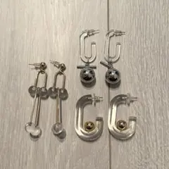 クリア系ピアス 3つセット まとめ売り