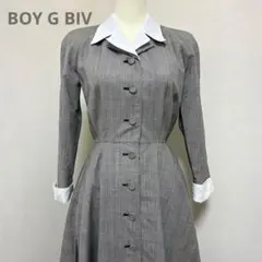 BOY G BIV のレトロなグレンチェックワンピース！襟とカラー取り外し可
