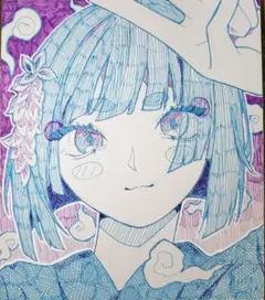 オリジナル手描きイラスト 幽霊少女！