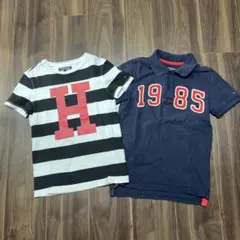 TOMMY HILFIGERストライプTシャツとポロシャツセット