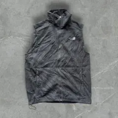 u*7様 ノースフェイス フリースベスト グレー Lサイズ US規格 企業ロゴ