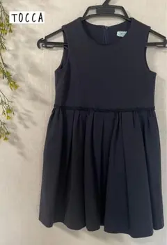 TOCCA 子供　ネイビーワンピース 120 発表会　卒園式　黒　ノースリーブ