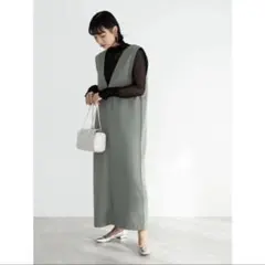 ELENCARE DUE ジャンパースカート カーキ