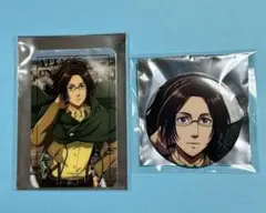 カラオケの鉄人 進撃の巨人 ハンジ 缶バッジ ビジュアルカード