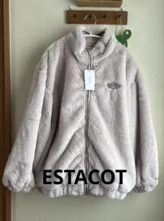 新品未使用ESTACOTフリースジャケット ベージュオーバーサイズ