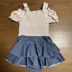 女の子用ワンピース水着（フリル付き）120サイズ