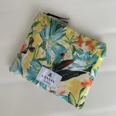 LANVIN Pleinsoleil 花柄ポーチ 小物入れイエロー15x13cmのサムネイル