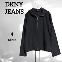 【DKNY JEANS】(4) フード付き ジップアップブルゾン ダークグレー