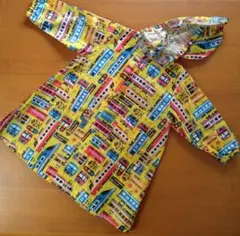 KidsForet レインコート S　電車柄　収納袋有り