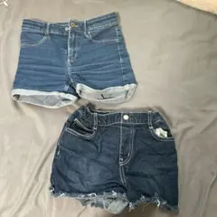GU 5DENIM デニムハーフパンツ 2枚セット