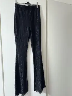 【美品】レースフレアパンツ 黒 Sサイズ