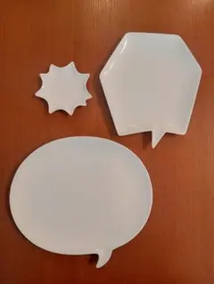 IKUKO chat! Ceramic 皿3枚 吹き出し型のサムネイル