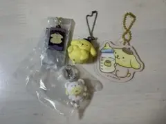 サンリオキャラクターズ　ポムポムプリン　 キーホルダー4点セット