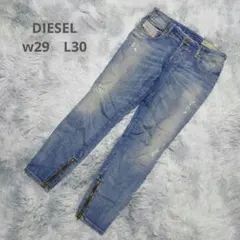 DIESEL　スキニーデニムパンツ　ダメージ加工　イタリア製　w29L30　ヒゲ