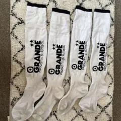 GRANDE.F.P サッカー用ホワイトソックス　2足セット