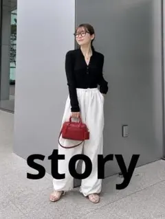 story.(ストーリィ)☆2WAYハンドバッグ(ショルダーベルト付き)レッドのサムネイル