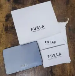 FURLA　名刺入れ　ライトブルー