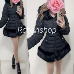 新品タグ付♡Rady♡レディー　ファーフード付き　くびれダウンコート　ブラックM