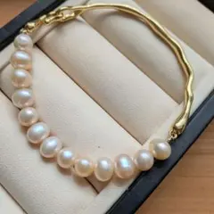 パールブレスレット　淡水真珠　カジュアル　冠婚葬祭　新品　デイリー　淡水パール